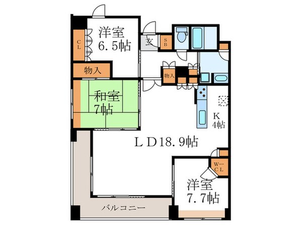 ｻﾞ･ﾚｼﾞﾃﾞﾝｽ京都祇園八坂通(301)の物件間取画像